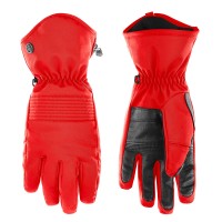 Womens ski gloves scarlet red