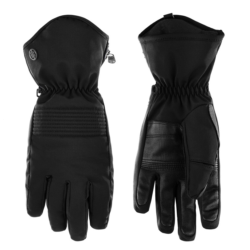 Girls ski gloves black