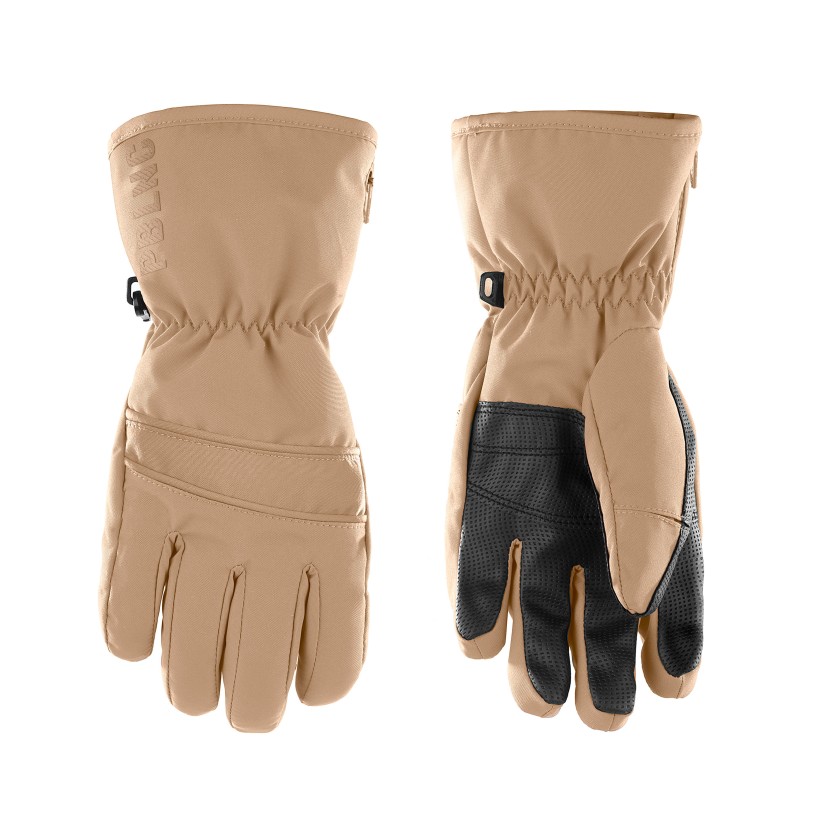 Boys ski gloves almond brown