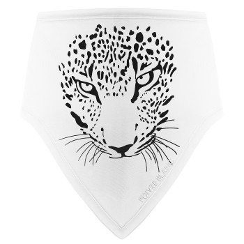 Womens neck warmer leopard white