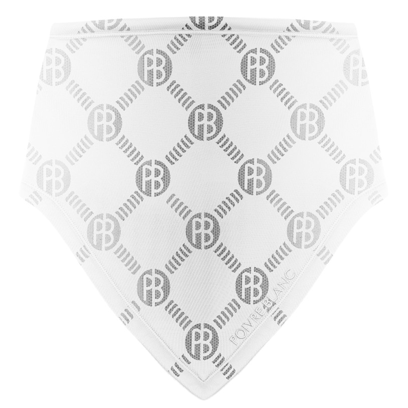 Neck warmer monogram white