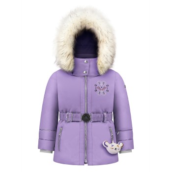Girls synthetic down ski jacket lavender purple June
