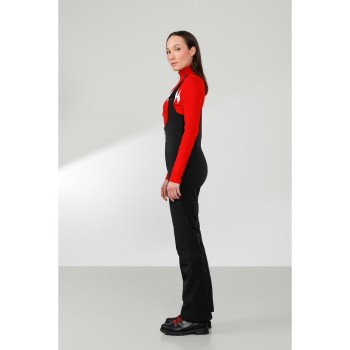 Womens stretch bib pants black