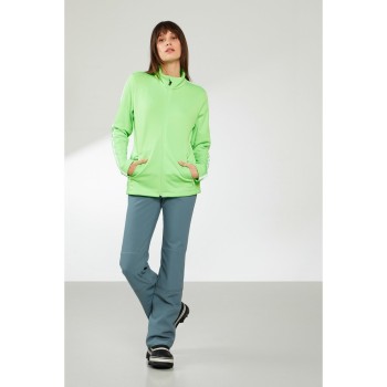 Womens stretch fleece jacket paradise green