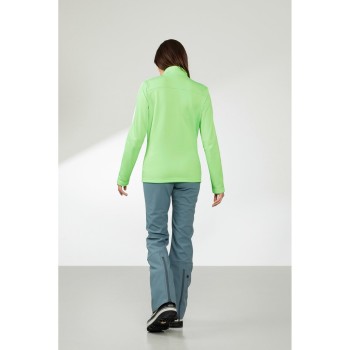 Womens stretch fleece jacket paradise green