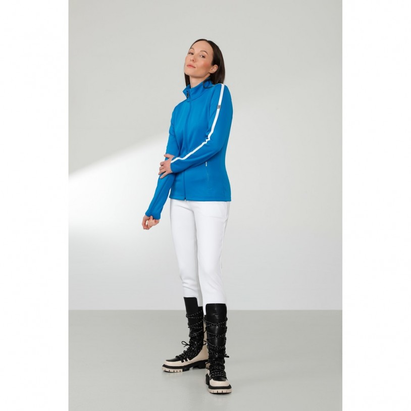 Womens stretch fleece jacket king blue