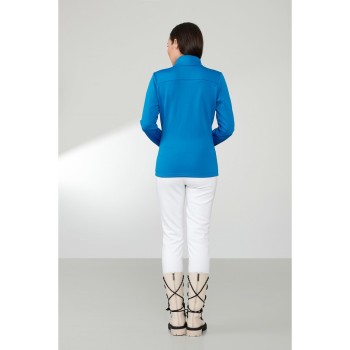 Womens stretch fleece jacket king blue