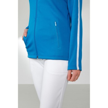 Womens stretch fleece jacket king blue