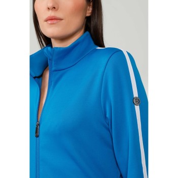 Womens stretch fleece jacket king blue