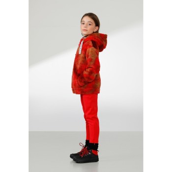 Girls oversize jacket multico sherpa red