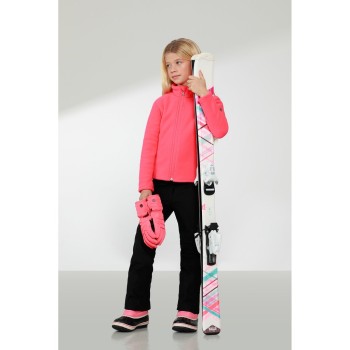 Girls fleece jacket sherpa techno red