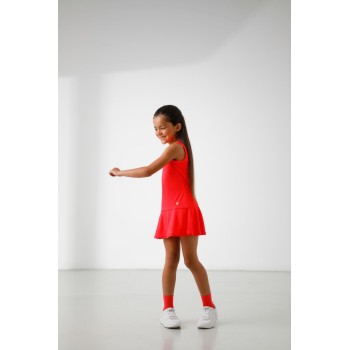 Girls eco active dress techno red