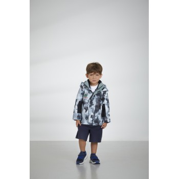 Boys rain parka 3in1 cloudy black