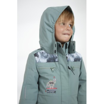 Boys rain overall leaf green